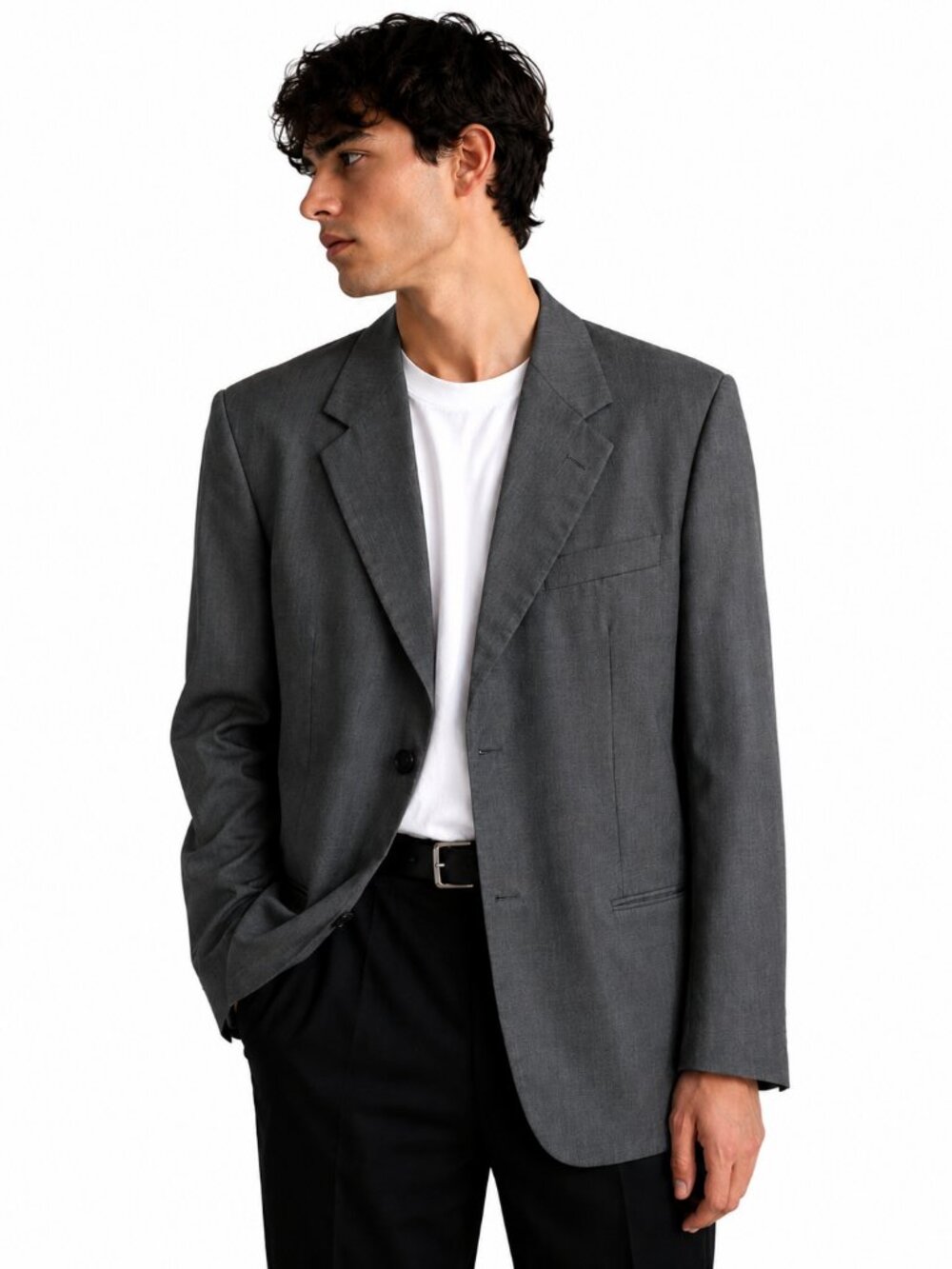 Barney’s New York Blazer Men’s 54 Silk Blend Black Sport Jacket Italy